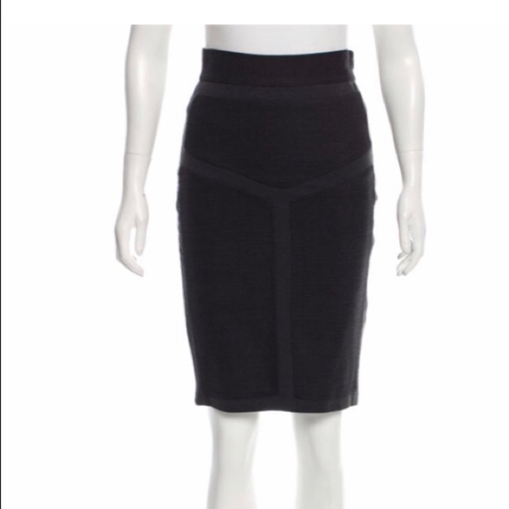 Diane Von Furstenberg Pencil Skirt Sz 8 Black EUC